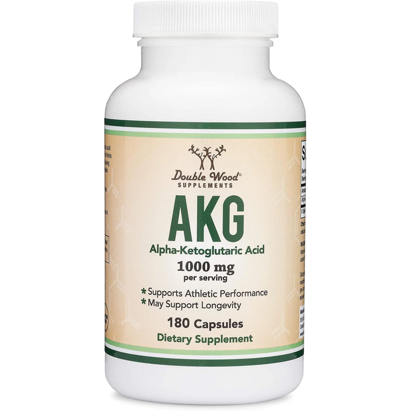 AKG (Alpha Ketoglutaric Acid) 500 мг 180 капсули | Double Wood