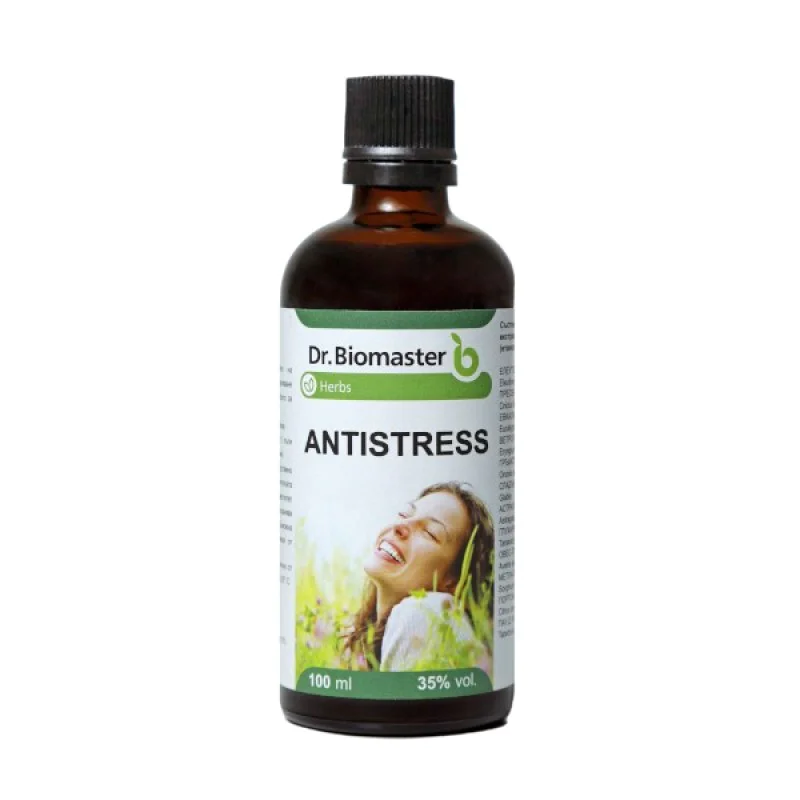 Antistress 35% 100 мл | Dr. Biomaster Antistress 35% 100 мл | Dr. [Antistress 35% 100 мл | Dr. Biomaster Помага при наличие на депресия и тревожни мисли Стимулира по-лесно справяне със стреса Подобрява настроението Антистрес тинктура е на топ цена от Dr. Bioma