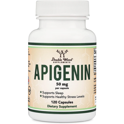 Apigenin 50 мг 120 капсули | Double Wood Подобрява качеството на съня Поддържа здравословни нива на стрес Помага за насърчаване на когнитивната функция Насърчава метаболизма на глюкозата Поддържа здраве Apigenin 50 мг 120 капсули | Double Wood Подобрява к