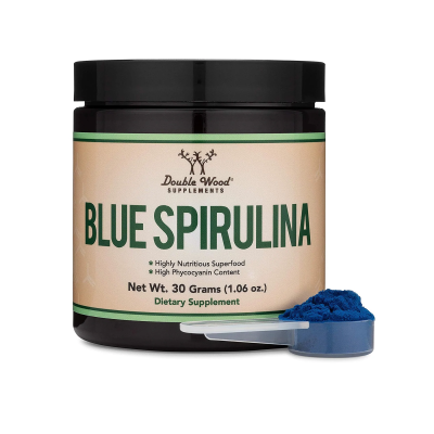 Blue Spirulina Powder 30 грама | Double Wood Отстранява тежки метали, радионуклиди и други токсини Повишава имунитета  Забавя стареенето на кожата Намалява кръвното налягане Намалява нивата на холе Blue Spirulina Powder 30 грама | Double Wood Отстранява т
