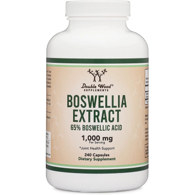 Boswellia Extract 500 мг 240 капсули | Double Wood Облекчава сковаността на ставите, намалява отока в тях Забавя разрушаването на хрущяла Активира възстановителните процеси Има аналгетичен ефект Има ваз Boswellia Extract 500 мг 240 капсули | Double Wood О