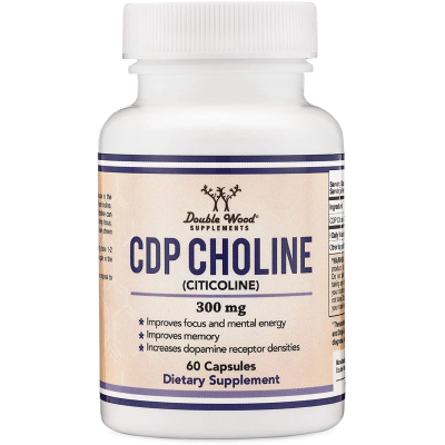CDP Choline (Citicoline) 300 мг 60 капсули | Double Wood Подобрява когнитивната функция Поддържа работната памет, мотивацията и способността за решаване на проблеми Повишава концентрацията Допринася за нор CDP Choline (Citicoline) 300 мг 60 капсули | Doub
