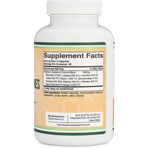 Essential Digestive Enzymes 400 мг 180 капсули | Double Wood