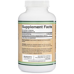 Irish Moss Extract 600 мг 180 капсули | Double Wood