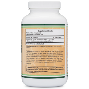 Korean Panax Ginseng 500 мг 240 капсули | Double Wood
