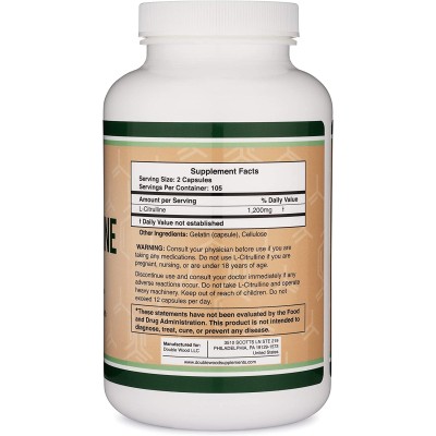 L-Citrulline 600 мг 210 капсули | Double Wood L-Citrulline 600 мг 210 капсули | Double WoodПоддържа повишени нива на L-аргинин
Повишава нивата на азотен оксид
Подпомага здравето на сърдечно-съдовата система и кръвообращението
Подпомага възста L-Citrulline 600 мг 210 капсули | Double Wood Поддържа повишени нива на L-аргинин Повишава нивата на азотен оксид Подпомага здравето на сърдечно-съдовата система и кръвообращението Подпомага възстановяване L-Citrulline 600 мг 210 капсули | Double Wood Под