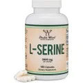 L-Serine 500 мг 180 капсули | Double Wood Поддържа нивата на серотонин  Поддържа когнитивната функция Жизненоважен за здравето на мозъчните протеини и нервните обвивки Подпомага цялостната когнитивна L-Serine 500 мг 180 капсули | Double Wood Поддържа нива