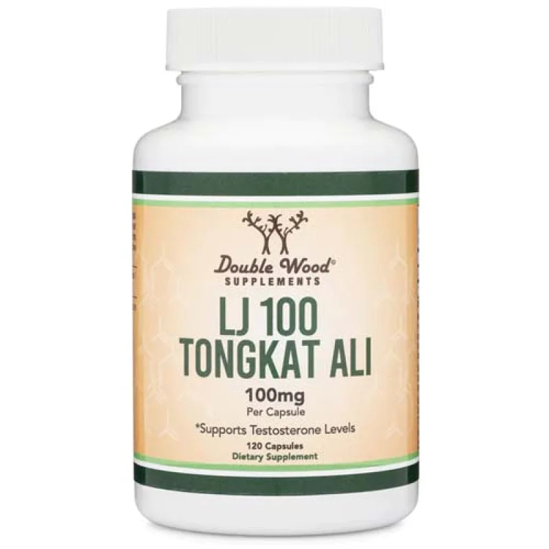 LJ 100 Tongkat Ali 100 мг 120 капсули | Double Wood Улеснява изграждането на мускулна маса Нормализира нивото на тестостерон Подобрява сексуалната способност Добавя енергия и жизненост Понижава нивото н LJ 100 Tongkat Ali 100 мг 120 капсули | Double Wood 