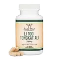 LJ 100 Tongkat Ali 100 мг 120 капсули | Double Wood Улеснява изграждането на мускулна маса Нормализира нивото на тестостерон Подобрява сексуалната способност Добавя енергия и жизненост Понижава нивото н LJ 100 Tongkat Ali 100 мг 120 капсули | Double Wood 