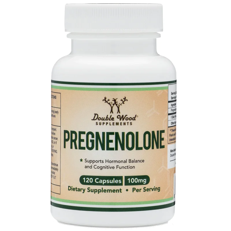 Pregnenolone 50 мг 120 капсули | Double Wood Подпомага когнитивната функция Поддържа здравето на съня Подобрява настроението, депресията и тревожността Помага за поддържане на здрави хормонални нива Пом Pregnenolone 50 мг 120 капсули | Double Wood Подпома