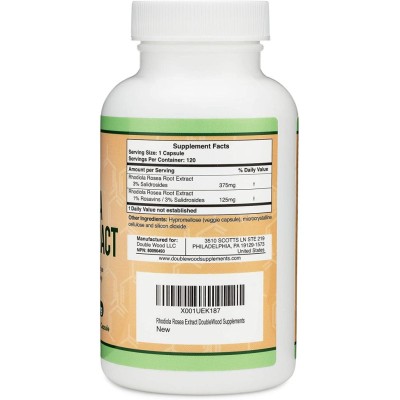 [Rhodiola Rosea Extract 500 мг 120 капсули | Double Wood Успешно се бори с тревожните мисли и наличието на депресия Регулира кръвното нялягане За понижаване на кръвната захар Екстракт от златен корен н