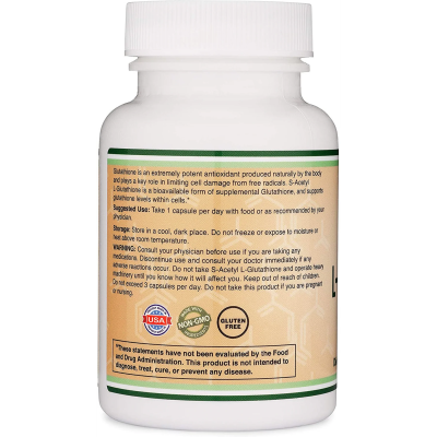S-Acetyl L-Glutathione 100 мг 60 капсули | Double Wood