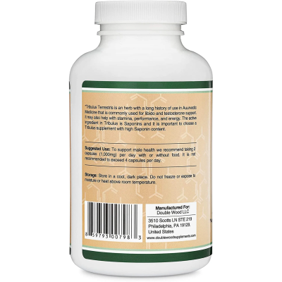 Tribulus Extract 95% Saponins 500 мг 210 капсули | Double Wood Подобрява либидото и сексуалната функция Има общо тонизиращо действие Повишава нивата на тестостерон Ускорява възстановяването след стрес и фи Tribulus Extract 95% Saponins 500 мг 210 капсули 