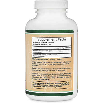 Tribulus Extract 95% Saponins 500 мг 210 капсули | Double Wood Подобрява либидото и сексуалната функция Има общо тонизиращо действие Повишава нивата на тестостерон Ускорява възстановяването след стрес и фи Tribulus Extract 95% Saponins 500 мг 210 капсули 