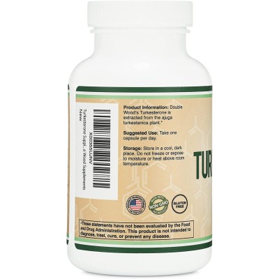 Turkesterone 500 мг 120 капсули | Double Wood Поддържа здравословни нива на мъжките хормони Подпомага възстановяването след тренировка за резистентност и растеж на мускулите Произведено в САЩ  Ту Turkesterone 500 мг 120 капсули | Double Wood Поддържа здра