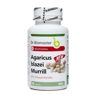 Agaricus Blazei 60 веге капсули | Dr. Biomaster Има изключителни свойства за подобряване на естествения имунен отговор Уникалните съединения в тази гъба са много полезни при алергии, свързани с хистамин Agaricus Blazei 60 веге капсули | Dr. Biomaster Има 