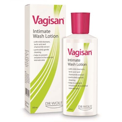 Vagisan Intimate Wash Lotion 200 мл | Dr. Wolff За нежно почистване на външната генитална област Предпазва киселинната защитна мантия на кожата Включеният екстракт от лайка успокоява кожата Подходящ з Vagisan Intimate Wash Lotion 200 мл | Dr. Wolff За неж