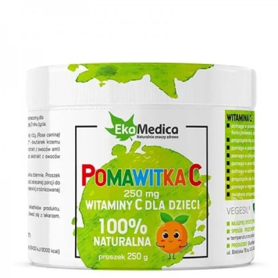 100% Natural Vitamin C Powder for Children 250 мг/250 гр | EkaMedica