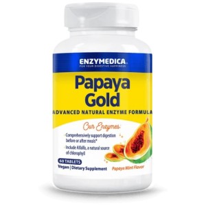 Papaya Gold - Папая с мента 60 Таблетки | Enzymedica Papaya Gold - Папая с мента 60 Таблетки | Enzymedica