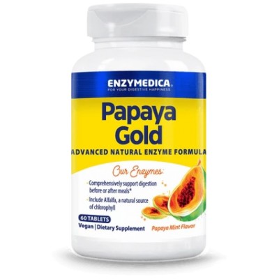 Papaya Gold - Папая с мента 60 Таблетки | Enzymedica