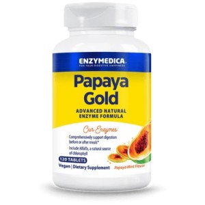 Papaya Gold - Папая с мента 120 Таблетки | Enzymedica Papaya Gold - Папая с мента 120 Таблетки | Enzymedica