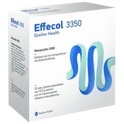 Effecol 3350 12 сашета | Epsilon Health При хроничен и случаен запек Не е необходимо дозата да се увеличава с течение на времето Не предизвиква дискомфор и образуване на газове В опаковка с 12 сашета за съ Effecol 3350 12 сашета | Epsilon Health При хрони