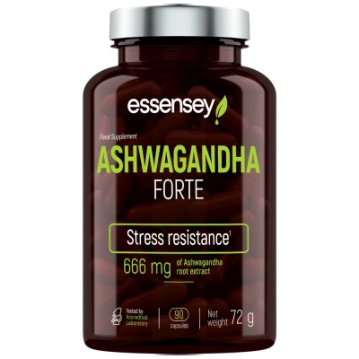 Ashwagandha Forte 666 mg - 90 капсули | ESSENSEY
