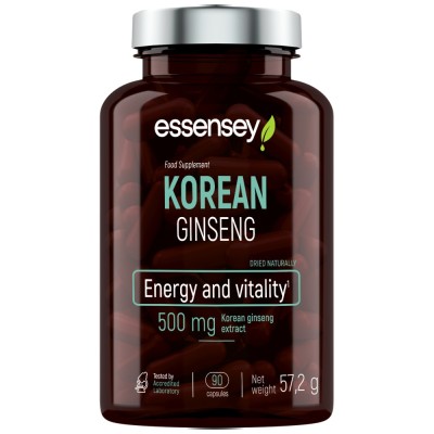 Korean Ginseng 500 mg - 90 капсули | ESSENSEY