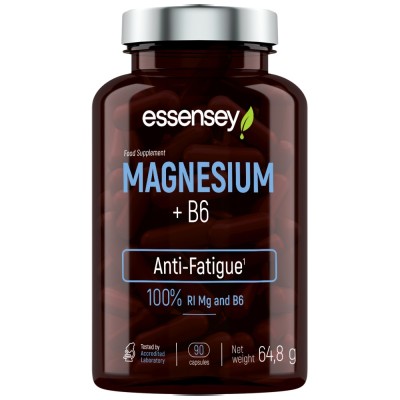Magnesium 187.5 mg + B6 - 90 капсули | ESSENSEY