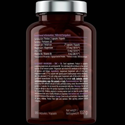 Magnesium + Zinc + B6 - 120 капсули | ESSENSEY