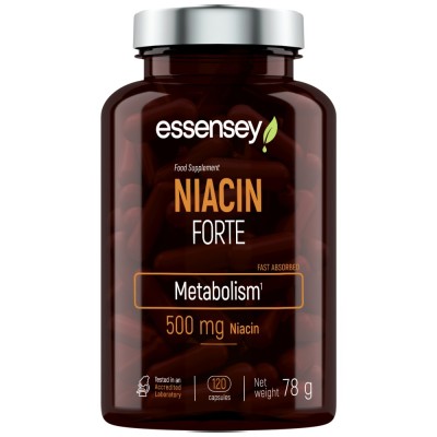 Niacin Forte 500 mg - 120 капсули | ESSENSEY Niacin Forte 500 mg - 120 капсули | ESSENSEY