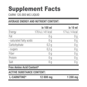 Carni Liquid L-Carnitine 120000 - Кайсия 1000 мл | Extrifit Sports Nutrition Carni Liquid L-Carnitine 120000 - Кайсия 1000 мл | Extrifit Sports Nutrition