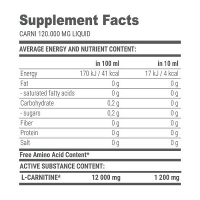 Carni Liquid L-Carnitine 120000 - Кайсия 1000 мл | Extrifit Sports Nutrition