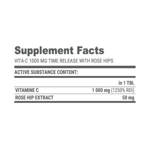 VITA-C Time Release 1000 - 100 Таблетки | Extrifit Sports Nutrition