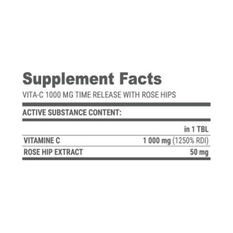 VITA-C Time Release 1000 - 100 Таблетки | Extrifit Sports Nutrition