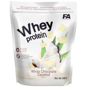 Whey Protein High-Grade Whey Protein Concentrate - Бял шоколад с кокос 908 гр | FA Nutrition Whey Protein High-Grade Whey Protein Concentrate - Бял шоколад с кокос 908 гр | FA Nutrition