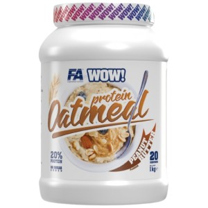 WOW ! Protein Oatmeal | 20% Protein - No Sugar Added - Фъстъчено масло 1000 г | FA Nutrition WOW ! Protein Oatmeal | 20% Protein - No Sugar Added - Фъстъчено масло 1000 г | FA Nutrition