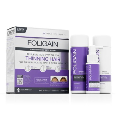 3 in 1 Women's Triple Action Complete System for Thinning Hair | Foligain 3 in 1 Women's Triple Action Complete System for Thinning Hair | Foligain