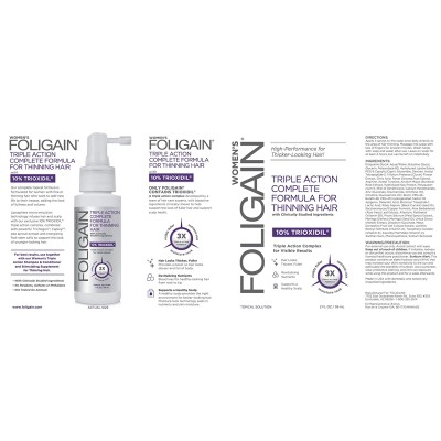 Womens Triple Action Complete Formula for Thinning Hair 10% Trioxidil 59 мл | Foligain Против оредяване на косата и косопад Заздравява косата, като ѝ придава блясък Добър помощник в борбата с оплешивяван Womens Triple Action Complete Formula for Thinning 