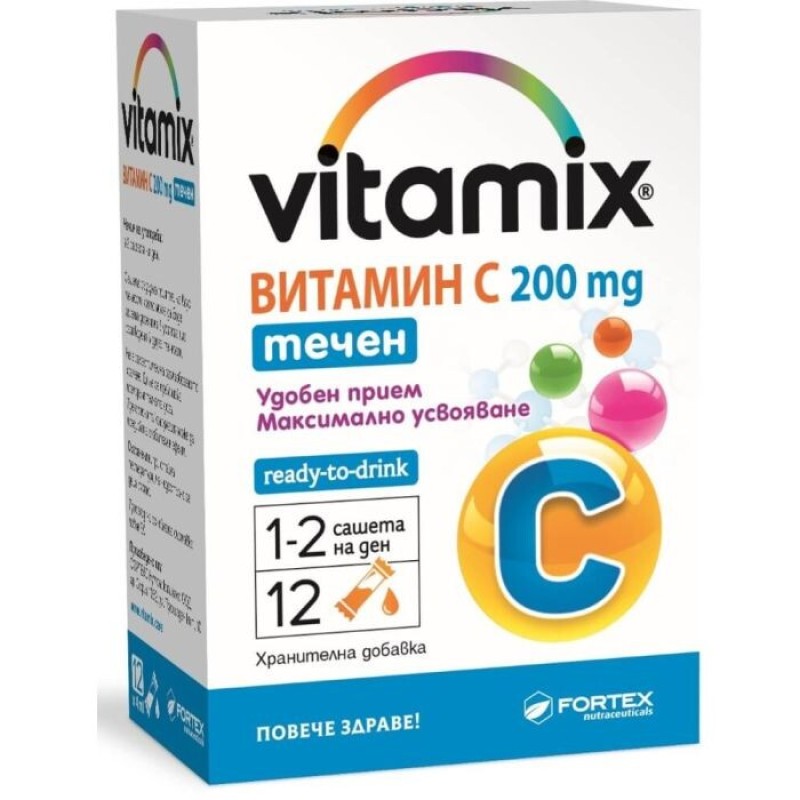 Vitamix Liquid Vitamin С 200 мг 12 сашета | Fortex