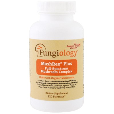 MushRex Plus Full-Spectrum Mushroom Complex 120 caps I Fungiology Извор на полезни вещества Бори се с различни ракови патологии – злокачествени и доброкачествени Предпазва и помага при вируси, бактериал MushRex Plus Full-Spectrum Mushroom Complex 120 caps