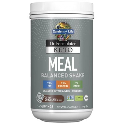 Dr. Formulated Keto Meal | Balanced Shake - Шоколад 672 г | Garden of Life