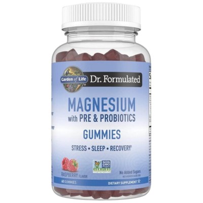 Dr. Formulated Magnesium | Pre & Probiotics Gummies - Праскова 60 желирани бонбони | Garden of Life