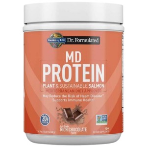 Dr. Formulated MD Protein | Plant & Sustainable Salmon Powder - Шоколад 644 г | Garden of Life