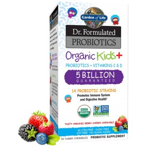 Dr. Formulated Probiotics Organic Kids+ - Диня 30 Дъвчащи таблетки | Garden of Life