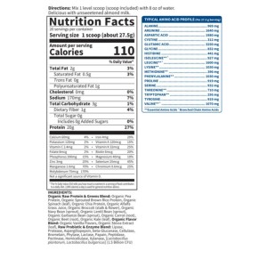 Raw Organic Protein & Greens - Натурален 550 г | Garden of Life
