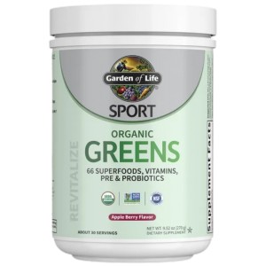 Sport Organic Greens - Ябълка с горски плодое 270 г | Garden of Life