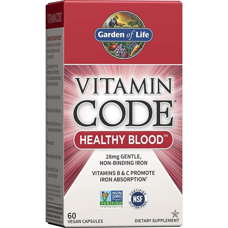 Vitamin Code Healthy Blood 60 веган капсули | Garden of Life