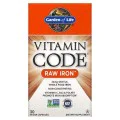 [Vitamin Code Raw Iron 30 веге капсули | Garden of Life Сурова, пълноценна хранителна добавка Не предизвиква запек Насърчава усвояването на желязо Кошер сертификат Vitamin Code Raw Желязо капсули е на от