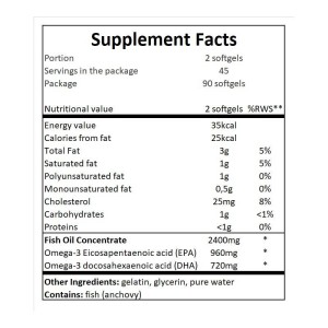 Omega 3 90 гел-капсули | Gaspari Nutrition